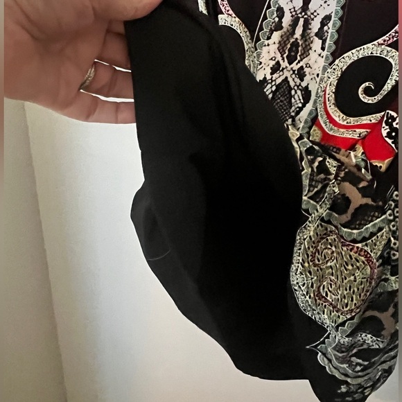 EUC Frank Lyman Design Abstract Stretch Knit Cocktail Dress Size 8 - Picture 9 of 12